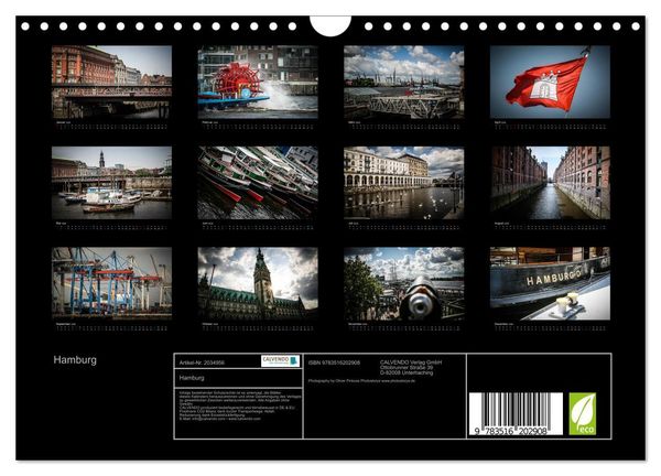 Produktbild: Hamburg (Wandkalender 2026 DIN A4 quer), CALVENDO Monatskalender