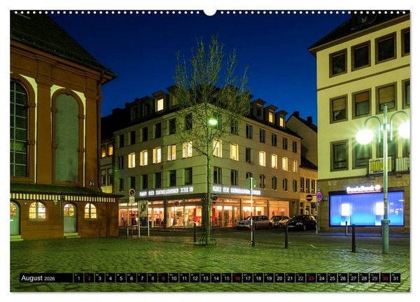 Produktbild: Mannheim Modern. Zeitgen&ouml;ssische Architektur in der Quadratestadt. (hochwertiger Premium Wandkalender 2026 DIN A2 quer), Kunstdruck in Hochglanz