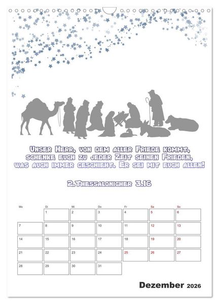 Produktbild: drei.sechzehn - Der Jesus Kalender (Wandkalender 2026 DIN A3 hoch), CALVENDO Monatskalender