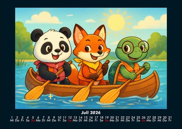 Produktbild: Pippin, Finn & Taz - Freunde im Zauberwald 2026 Fotokalender DIN A4