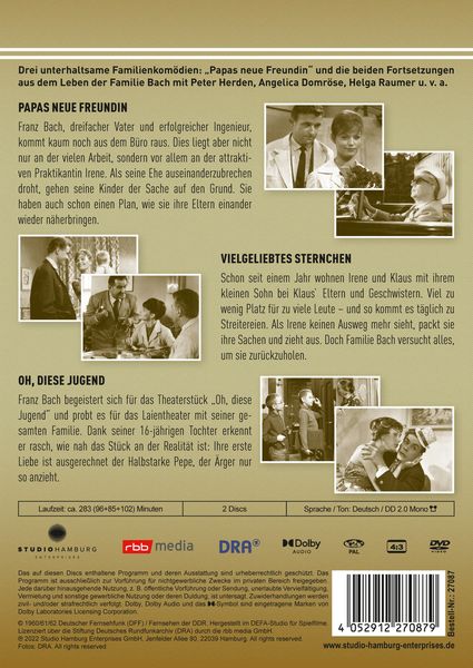 Produktbild: Papas neue Freundin, Vielgeliebtes Sternchen, Oh, diese Jugend (DDR TV-Archiv) [2 DVDs]