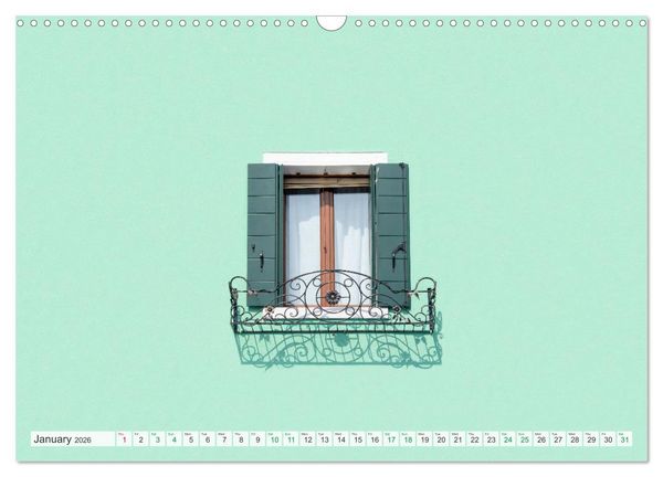 Produktbild: Burano and Minimalism (Wall Calendar 2026 DIN A3 landscape), CALVENDO 12 Month Wall Calendar