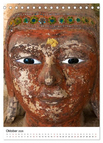 Produktbild: Buddhas im Gl&uuml;ck (Tischkalender 2026 DIN A5 hoch), CALVENDO Monatskalender
