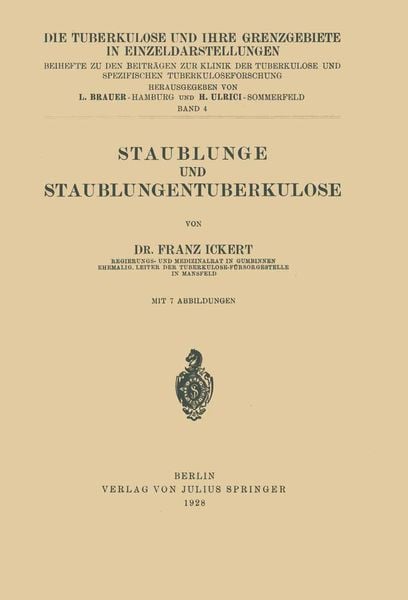 Produktbild: Staublunge und Staublungentuberkulose