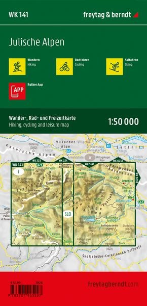 Produktbild: Freytag & berndt Wanderkarte WK 141 Julische Alpen 1:50.000
