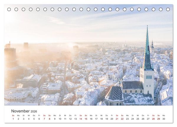 Produktbild: Tallinn - Eine Reise in die Hauptstadt Estlands. (Tischkalender 2026 DIN A5 quer), CALVENDO Monatskalender