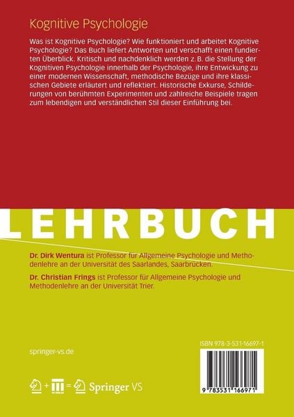Produktbild: Kognitive Psychologie