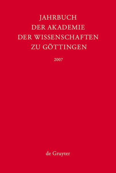 Produktbild: Jahrbuch der G&ouml;ttinger Akademie der Wissenschaften / 2007