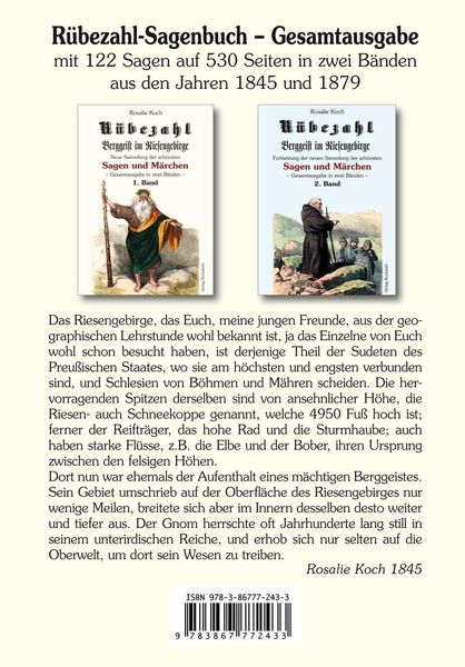 Produktbild: R&uuml;bezahl &ndash; Berggeist im Riesengebirge 1845 - Band 1 (von 2)