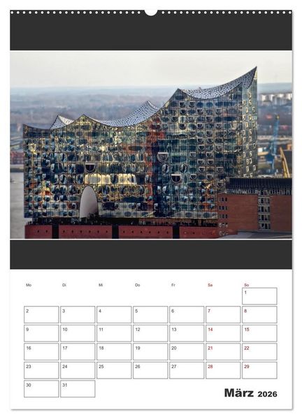 Produktbild: Spitze! Elbphilharmonie Hamburg 2026 (Wandkalender 2026 DIN A2 hoch), CALVENDO Monatskalender