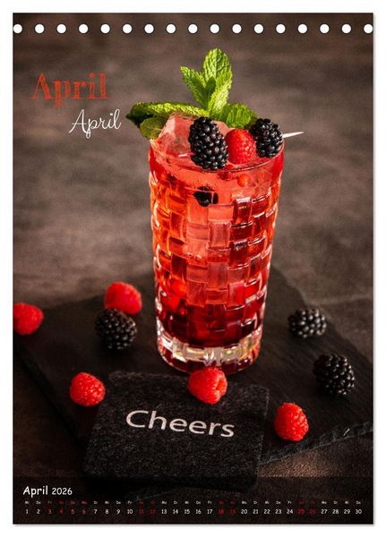 Produktbild: Mix it up - Cocktails (Tischkalender 2026 DIN A5 hoch), CALVENDO Monatskalender