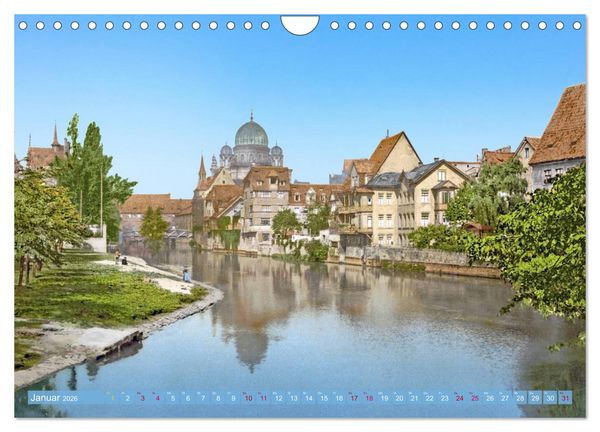 Produktbild: N&uuml;rnberg zur Kaiserzeit in Farbe - Fotos neu restauriert und koloriert (Wandkalender 2026 DIN A4 quer), CALVENDO Monatskalender