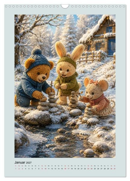 Produktbild: Die Insel der Stofftiere (Wandkalender 2027 DIN A3 hoch), CALVENDO Monatskalender