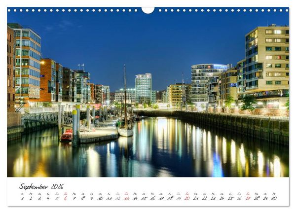 Produktbild: Mit Hamburg durchs Jahr 2026 (Wandkalender 2026 DIN A3 quer), CALVENDO Monatskalender