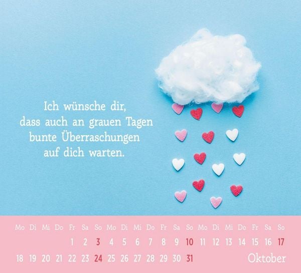 Produktbild: Mini-Kalender 2027: Der kleine Herzenswunschkalender