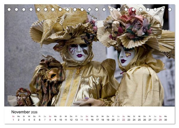 Produktbild: Carnevale di Venezia 2026 (Tischkalender 2026 DIN A5 quer), CALVENDO Monatskalender