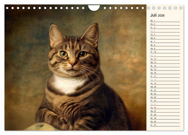 Produktbild: Katzen schaffen Kunst (Wandkalender 2026 DIN A4 quer), CALVENDO Monatskalender