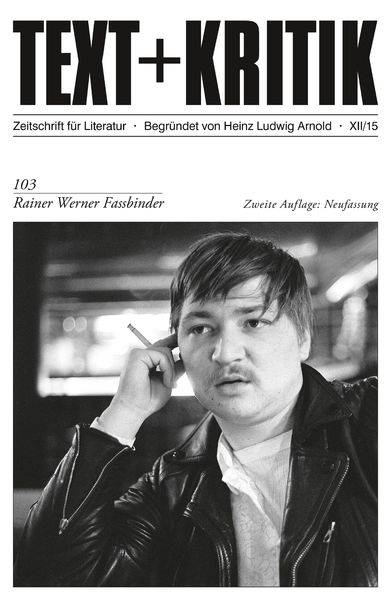 Produktbild: TEXT+KRITIK 103/2. Aufl. Neuf. - Rainer Werner Fassbinder