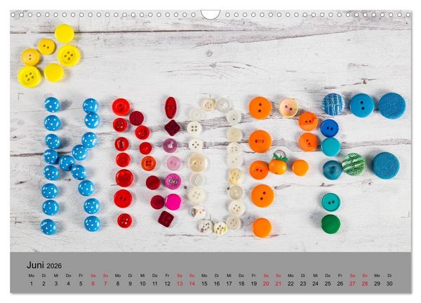Produktbild: Die Art der Kn&ouml;pfe (Wandkalender 2026 DIN A3 quer), CALVENDO Monatskalender