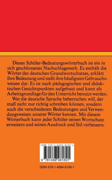 Produktbild: Sch&uuml;lerduden Bedeutungsw&ouml;rterbuch