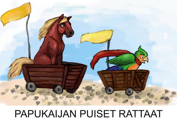 Produktbild: Papukaijan puiset rattaat