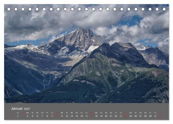 Produktbild: Wallis. Perle der Schweiz (Tischkalender 2027 DIN A5 quer), CALVENDO Monatskalender