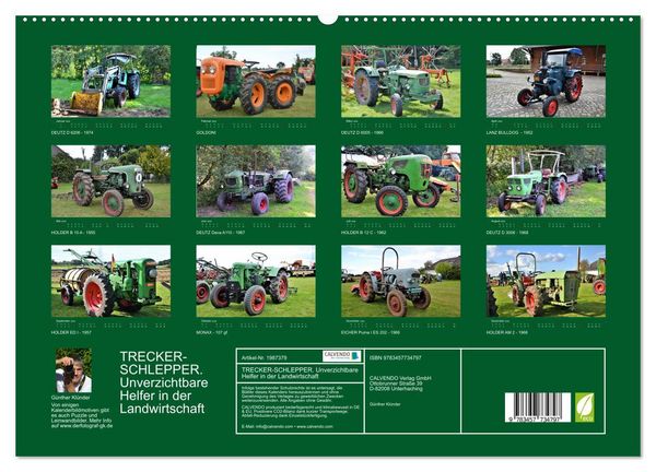 Produktbild: TRECKER-SCHLEPPER. Unverzichtbare Helfer in der Landwirtschaft (hochwertiger Premium Wandkalender 2026 DIN A2 quer), Kunstdruck in Hochglanz