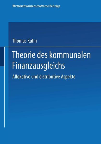 Produktbild: Theorie des kommunalen Finanzausgleichs