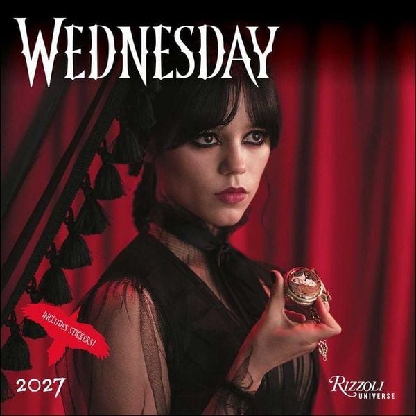 Produktbild: Wednesday 2027 Wall Calendar (Includes Stickers)