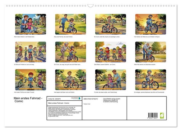 Produktbild: Mein erstes Fahrrad - Comic (Wandkalender 2027 DIN A2 quer), CALVENDO Monatskalender