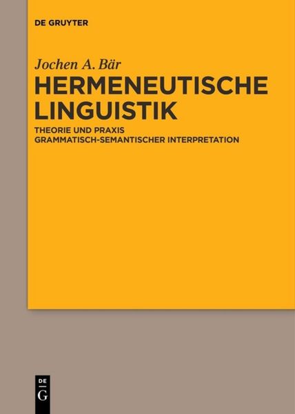Produktbild: Hermeneutische Linguistik