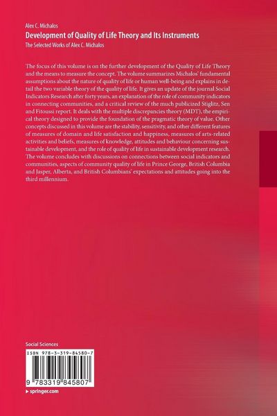 Produktbild: Development of Quality of Life Theory and Its Instruments