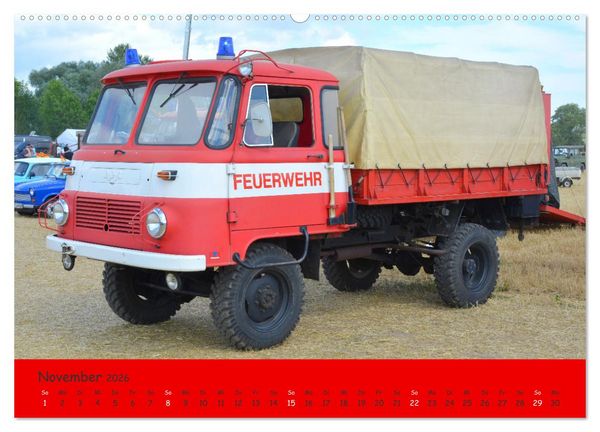 Produktbild: DDR Feuerwehr Klassiker (hochwertiger Premium Wandkalender 2026 DIN A2 quer), Kunstdruck in Hochglanz