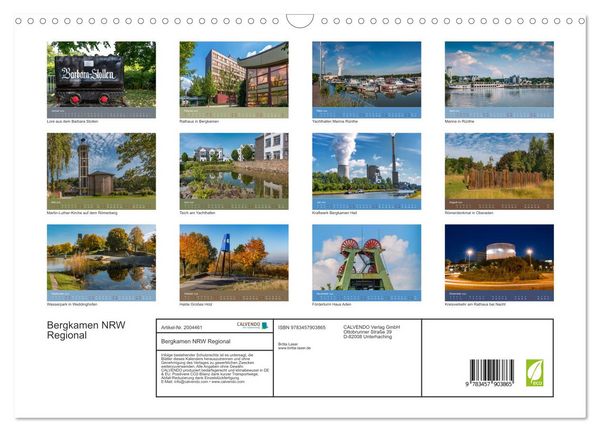 Produktbild: Bergkamen NRW Regional (Wandkalender 2026 DIN A3 quer), CALVENDO Monatskalender