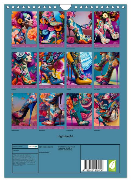 Produktbild: HighHeelArt (Wandkalender 2026 DIN A4 hoch), CALVENDO Monatskalender