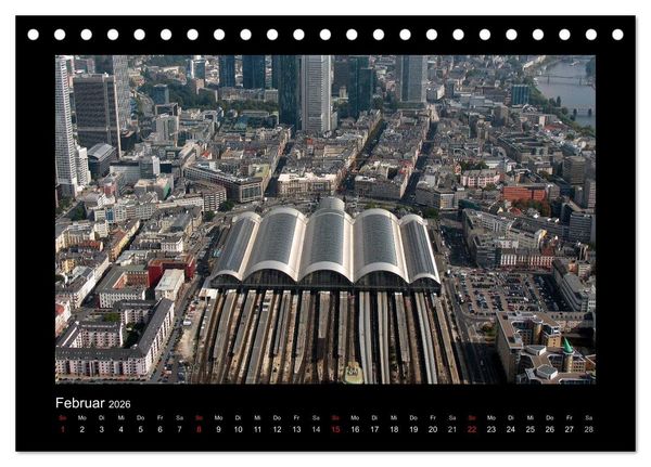 Produktbild: &uuml;ber den D&auml;chern von FRANKFURT (Tischkalender 2026 DIN A5 quer), CALVENDO Monatskalender