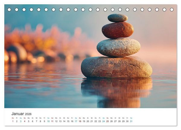 Produktbild: Balance des Lebens (Tischkalender 2026 DIN A5 quer), CALVENDO Monatskalender