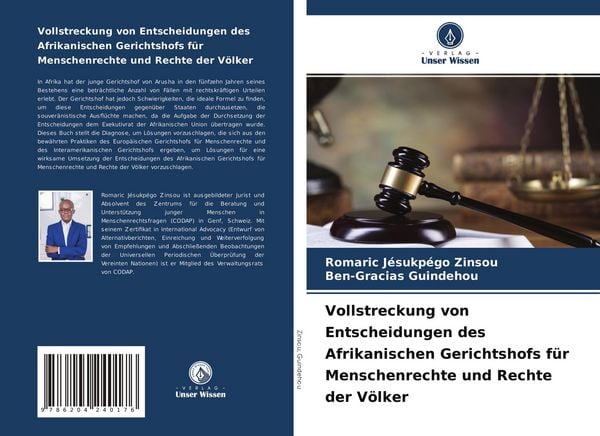 Vollstreckung von Entscheidungen des Afrikanischen Gerichtshofs für Menschenrechte und Rechte der Völker, Taschenbuch von Romaric Jésukpégo Zinsou ,