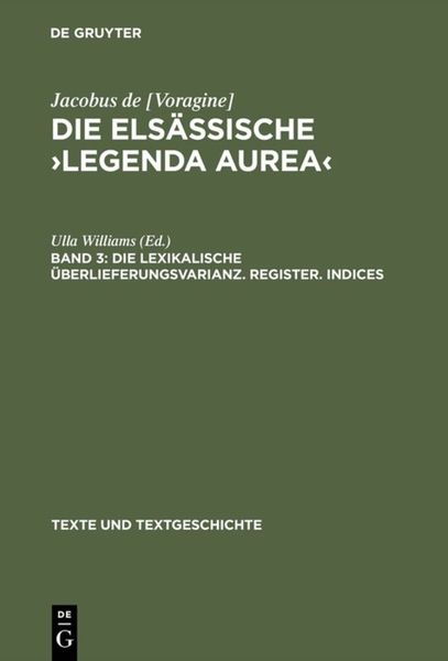 Produktbild: Die lexikalische &Uuml;berlieferungsvarianz. Register. Indices