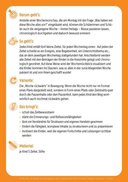 Produktbild: 30 Rituale und &Uuml;berg&auml;nge in der Grundschule. F&uuml;r Orientierung, Sicherheit und Struktur im Schulalltag