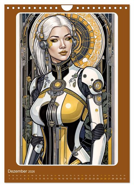 Produktbild: Weibliche Roboter (Wandkalender 2026 DIN A4 hoch), CALVENDO Monatskalender