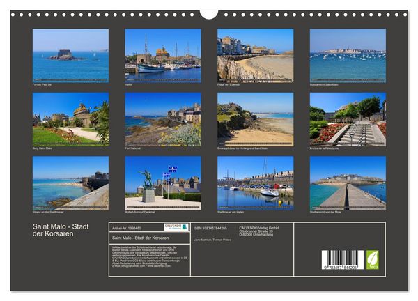 Produktbild: Saint Malo - Stadt der Korsaren (Wandkalender 2026 DIN A3 quer), CALVENDO Monatskalender