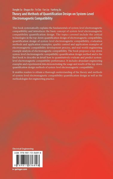 Produktbild: Theory and Methods of Quantification Design on System-Level Electromagnetic Compatibility