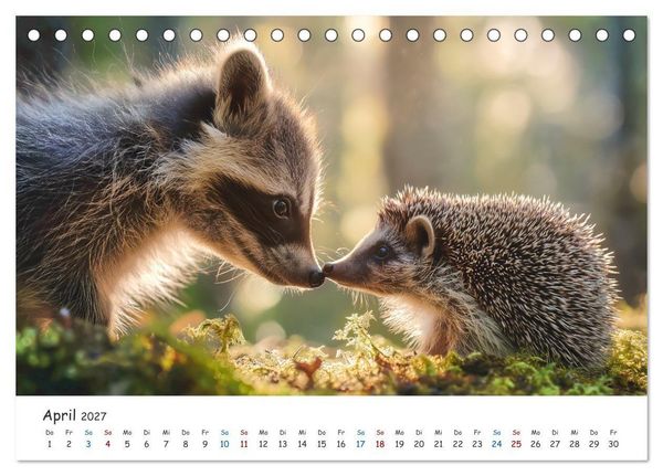 Produktbild: Wenn Tiere Freunde werden (Tischkalender 2027 DIN A5 quer), CALVENDO Monatskalender