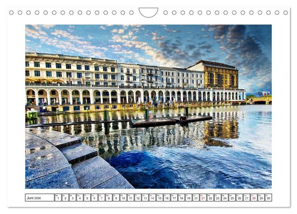 Produktbild: Hamburg sehen, f&uuml;hlen und lieben (Wandkalender 2026 DIN A4 quer), CALVENDO Monatskalender