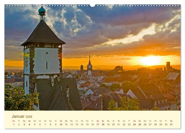 Produktbild: Freiburg Perle im Breisgau (Wandkalender 2026 DIN A2 quer), CALVENDO Monatskalender