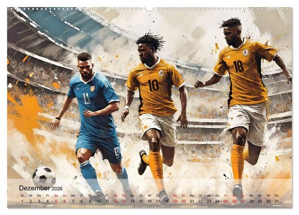 Produktbild: Fu&szlig;ball - Finale (hochwertiger Premium Wandkalender 2026 DIN A2 quer), Kunstdruck in Hochglanz