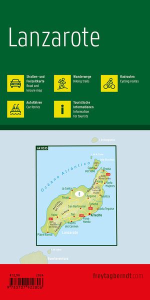 Produktbild: Freytag & berndt Stra&szlig;enkarte Lanzarote 1:150.000