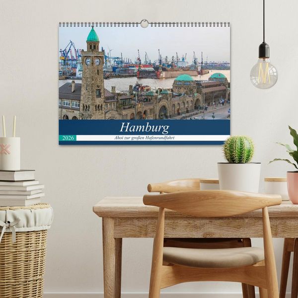 Produktbild: Hamburg - Ahoi zur gro&szlig;en Hafenrundfahrt (Wandkalender 2026 DIN A3 quer), CALVENDO Monatskalender
