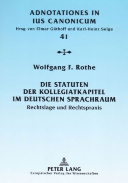 Produktbild: Die Statuten der Kollegiatkapitel im deutschen Sprachraum